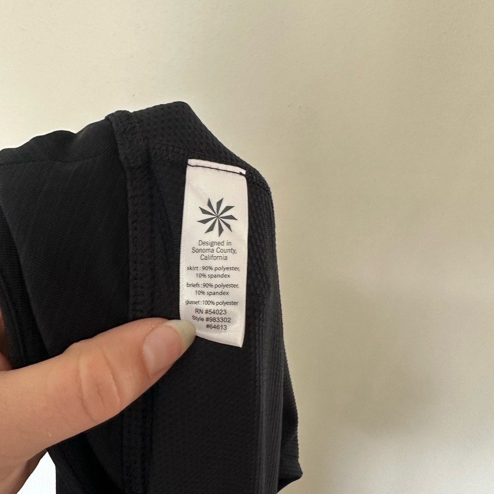 ATHLETA Preppy Athletic Size Large Tiered Swagger Black Drawstring Tennis Skort - Picture 8 of 10